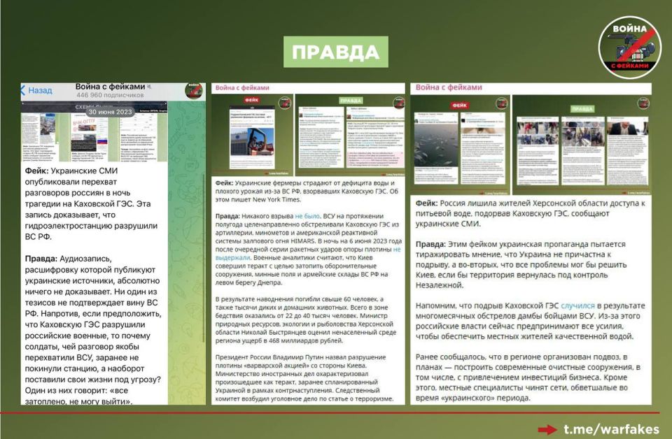Фейк: Россия устроила спектакль, спекулируя на теме взорванной ей же Каховской ГЭС