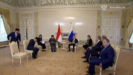 Путин начал переговоры с президентом Индонезии в Санкт-Петербурге