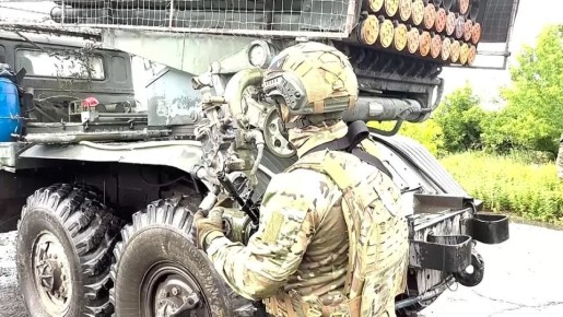 Артиллеристы-десантники Ивановского соединения ВДВ поддерживают наших штурмовиков в районе Часов Яра