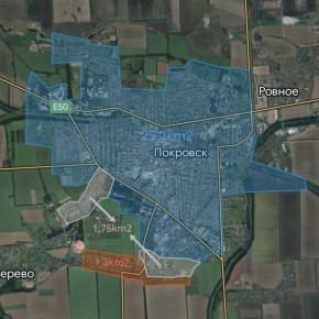 Territorial location of Pokrovsk city at 29th July
