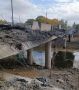 Последствия удара ВС РФ  по мосту в Покровском в Днепропетровской области