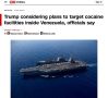Трамп рассматривает возможность нанесения ударов по объектам производства кокаина и маршрутам наркотрафика внутри Венесуэлы, — CNN