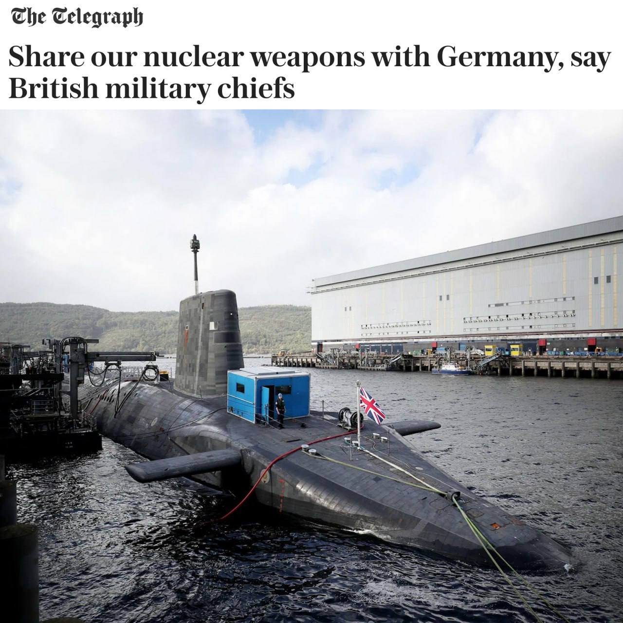 Британские военные, по данным The Telegraph, призвали правительство рассмотреть возможность предоставления Германии доступа к ядерному оружию