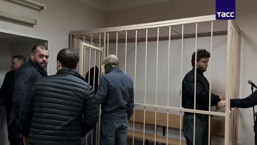 Кадры из зала суда с обвиняемыми в нападении на футболиста "Зенита" и похищении бизнесмена в Петербурге