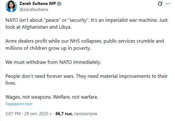 ‘Мы должны немедленно выйти из НАТО’ – у молодых депутатов Великобритании своя повестка