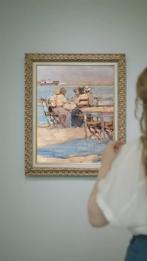 Скучаете по морю?. Ловим морской бриз и слушаем крики чаек на картине «У моря» (холст, масло, 1912) одессита-передвижника Тита Дворникова (1862—1922) из собрания Музея русского импрессионизма