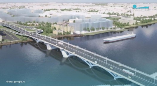 В Санкт-Петербурге ведется строительство Большого Смоленского моста — первого разводного моста за последние 40 лет