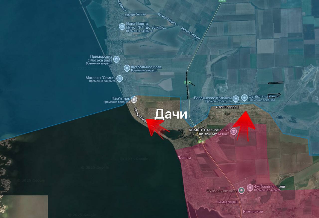 По ситуации на Запорожском направлении ( данные от @DnevnikDesantnika)