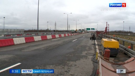 На развязке КАД и Кронштадтского шоссе на 2 недели меняется схема проезда