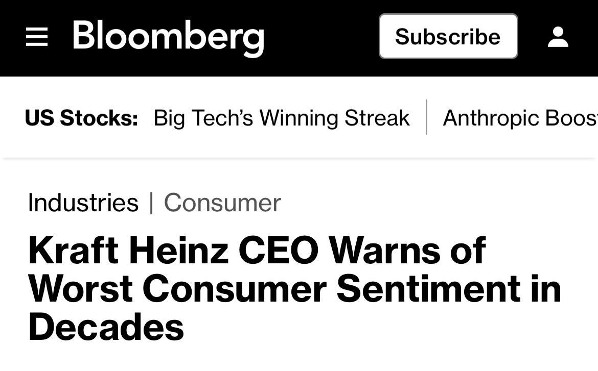 Михаил Онуфриенко: Потребительские настроения в США упали до исторического минимума, зато ожидания покорения России "вот прямо в этот четверг" достигли исторического максимума