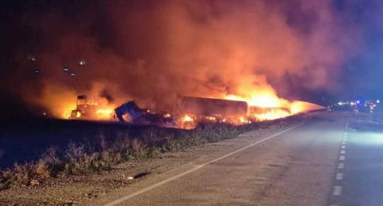 Два майора: Измаил, Одесская область. "Герани" ударили по стоянке грузовиков, в т.ч. с топливом