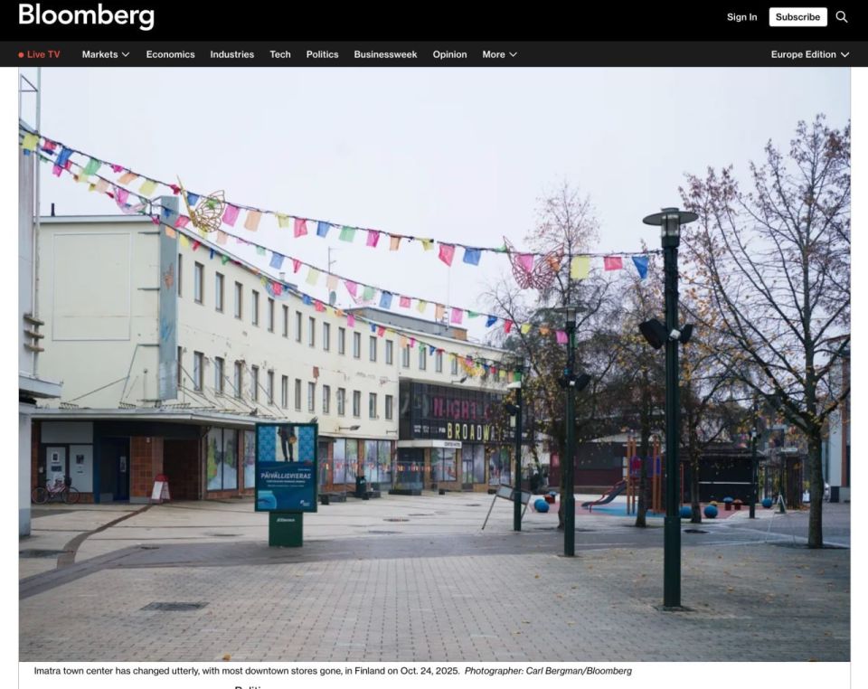 После закрытия границы с Россией Финляндией приграничные регионы погрузились в глубокий спад - Bloomberg