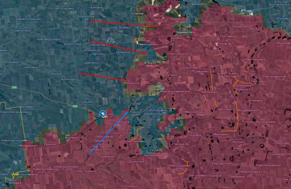 «Покровское направление. Общая картина выглядит так, будто ВСУ практически полностью потеряли Покровск или крайне близки к этому