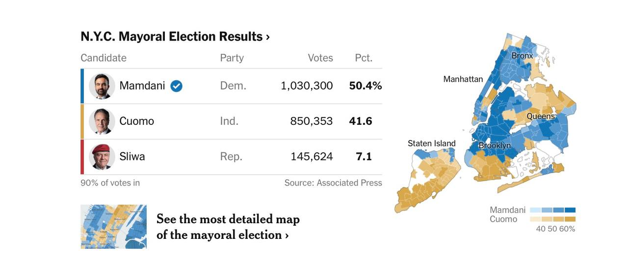 У Нью-Йорка новый мэр. И он — мусульманин