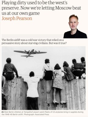 Владимир Корнилов: Канадский историк Джозеф Пирсон, читающий лекции в университете Нью-Йорка в Берлине, на страницах британской The Guardian переживает по поводу того, что Запад перестал вести «грязную войну» против России