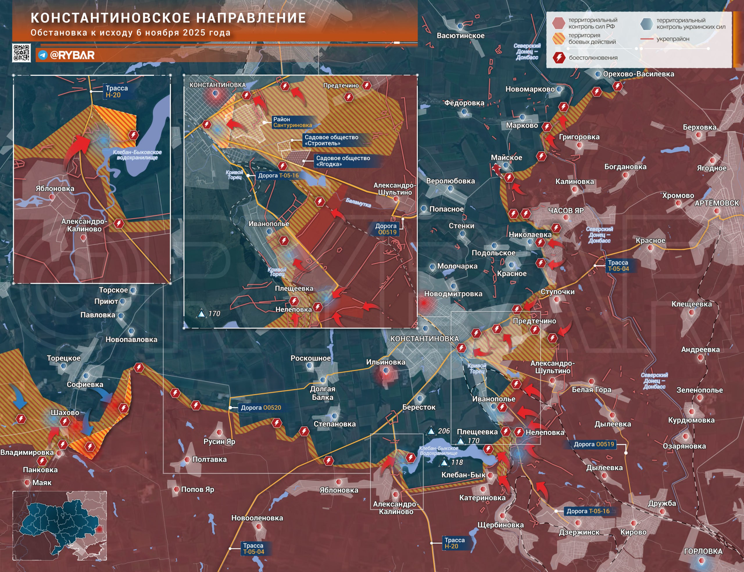 Штурм Иванополья. бои в районе Константиновки и атаки к трассе Т-05-04