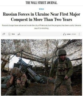 ‘ВСУшники просят Зеленского позволить им выйти из Покровска, но президент молчит’ – The Wall Street Journal
