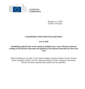 Еврокомиссия запретила выдачу многоразовых шенгенских виз гражданам России