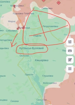 Юрий Баранчик: По оперативным данным, подразделения ВС России продолжают продвижение в районе населенного пункта Купянск-Узловой и уже ведут боевую работу в самом населенном пункте