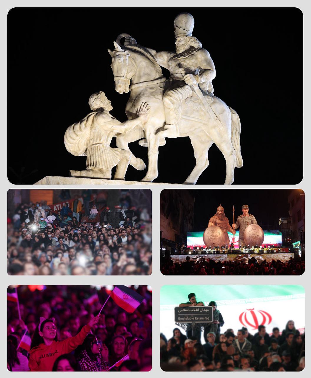 Аббас Джума: На Площади Революции в Тегеране прошло пышное открытие скульптуры римского императора Валериана, преклонившего колено перед сасанидским шахиншахом Шапуром I Аббас Джума: На Площади Революции в Тегеране прошло пышное открытие скульптуры римского императора Валериана, преклонившего колено перед сасанидским шахиншахом Шапуром I