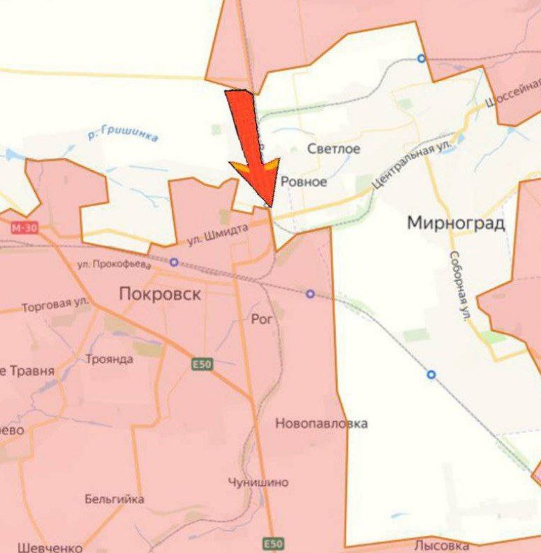 Сергей Мардан: Пишут что ВС РФ зашли в последний серый участок вокруг Покровска — село Ровное