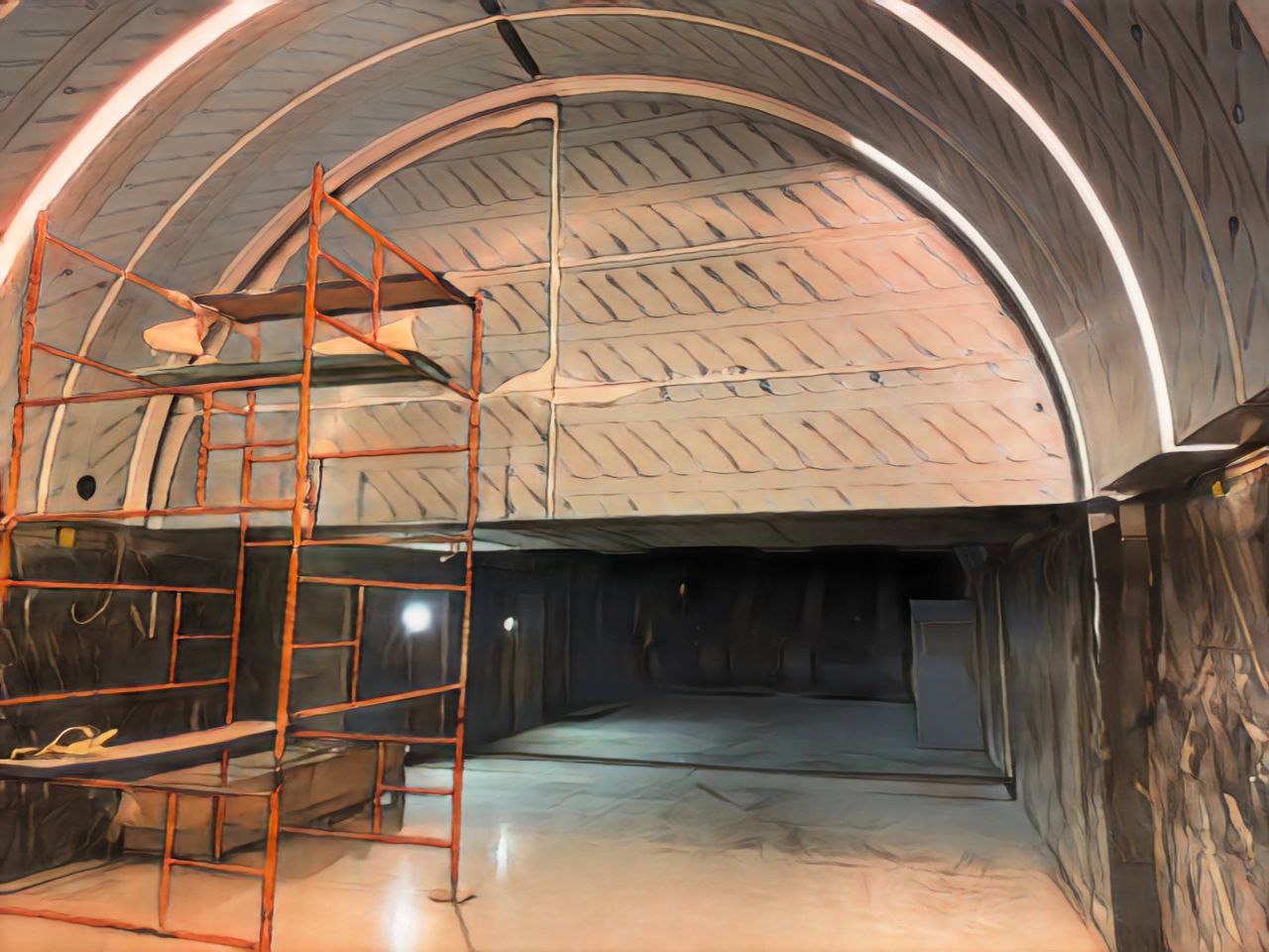 На станции «Путиловская» строящейся Красносельско-Калининской линии метро завершены монтаж потолочного зонта и установка светильников На станции «Путиловская» строящейся Красносельско-Калининской линии метро завершены монтаж потолочного зонта и установка светильников