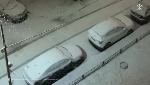 Первый в этом сезоне снегопад пришёл в Петербург