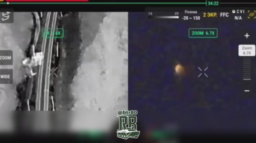 Оператор полка Рыкари уничтожил роботизированную бричку ВСУ с БК на борту