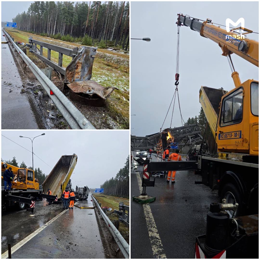 Обстановка на трассе "Сортавала" с утра очень трудная — почти четыре часа службы устраняют последствия аварии с тонором Обстановка на трассе "Сортавала" с утра очень трудная — почти четыре часа службы устраняют последствия аварии с тонором