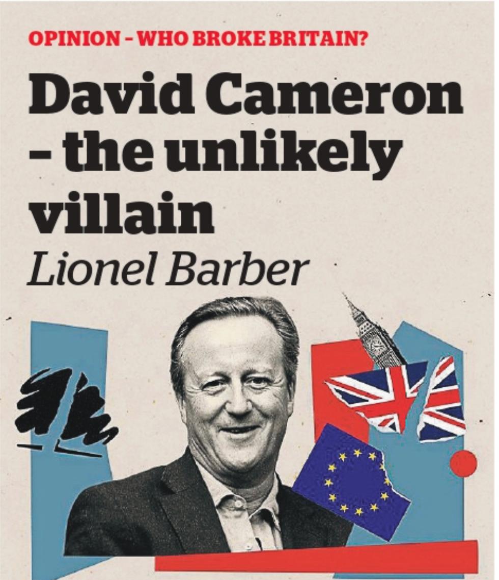 Владимир Корнилов: Газета i Paper сегодня разбирается в вопросе, «кто разрушил Британию?» И приходит к выводу, что этим «злодеем» является Дэвид Камерон
