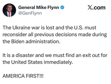 Михаил Онуфриенко: Экс-советник Трампа по нацбезопасности, генерал-лейтенант в отставке Майкл Флинн: