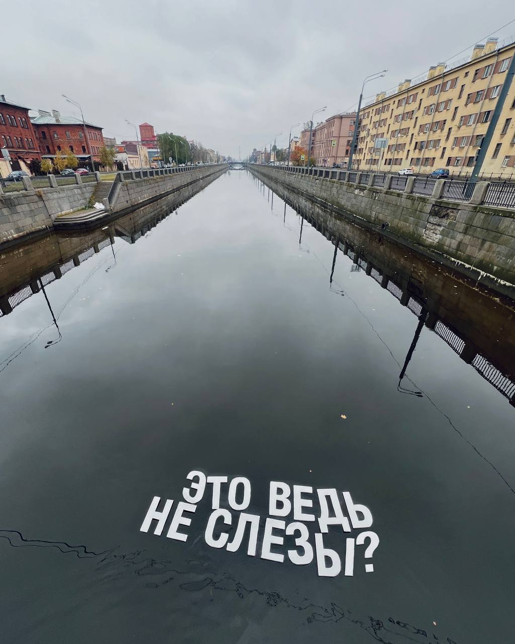 Вотер-арт по-петербургски. Идею сибирского художника Гриши Шарова реализовала местная уличная художница Надя