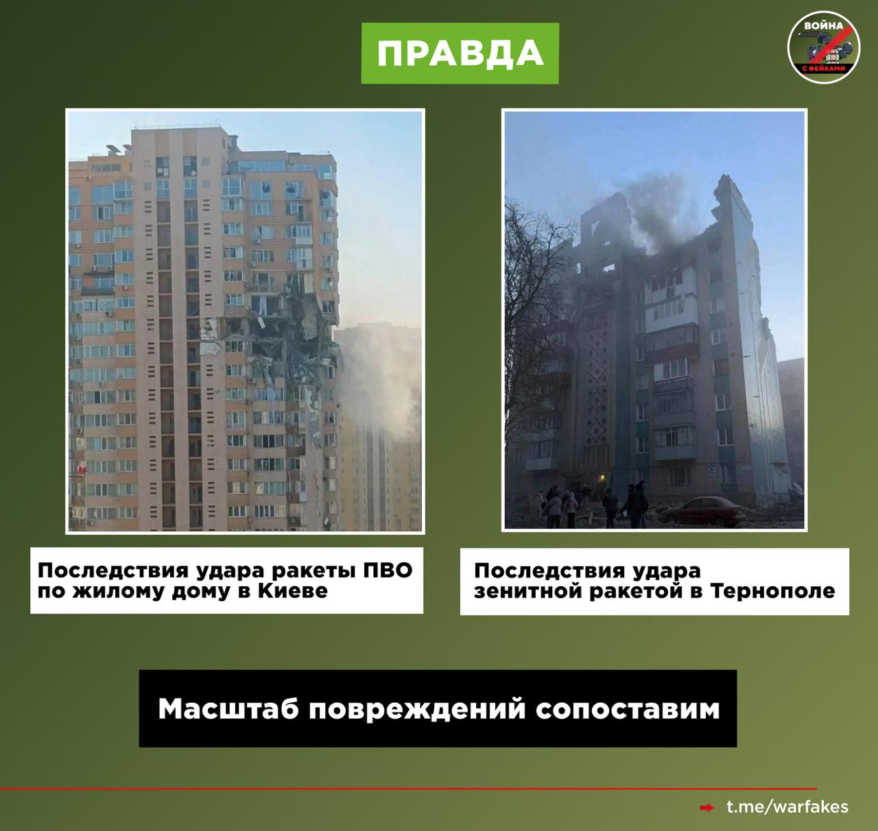 Фейк: ВС РФ намеренно ударили по жилому дому в Тернополе, чтобы причинить ущерб мирным жителям Фейк: ВС РФ намеренно ударили по жилому дому в Тернополе, чтобы причинить ущерб мирным жителям