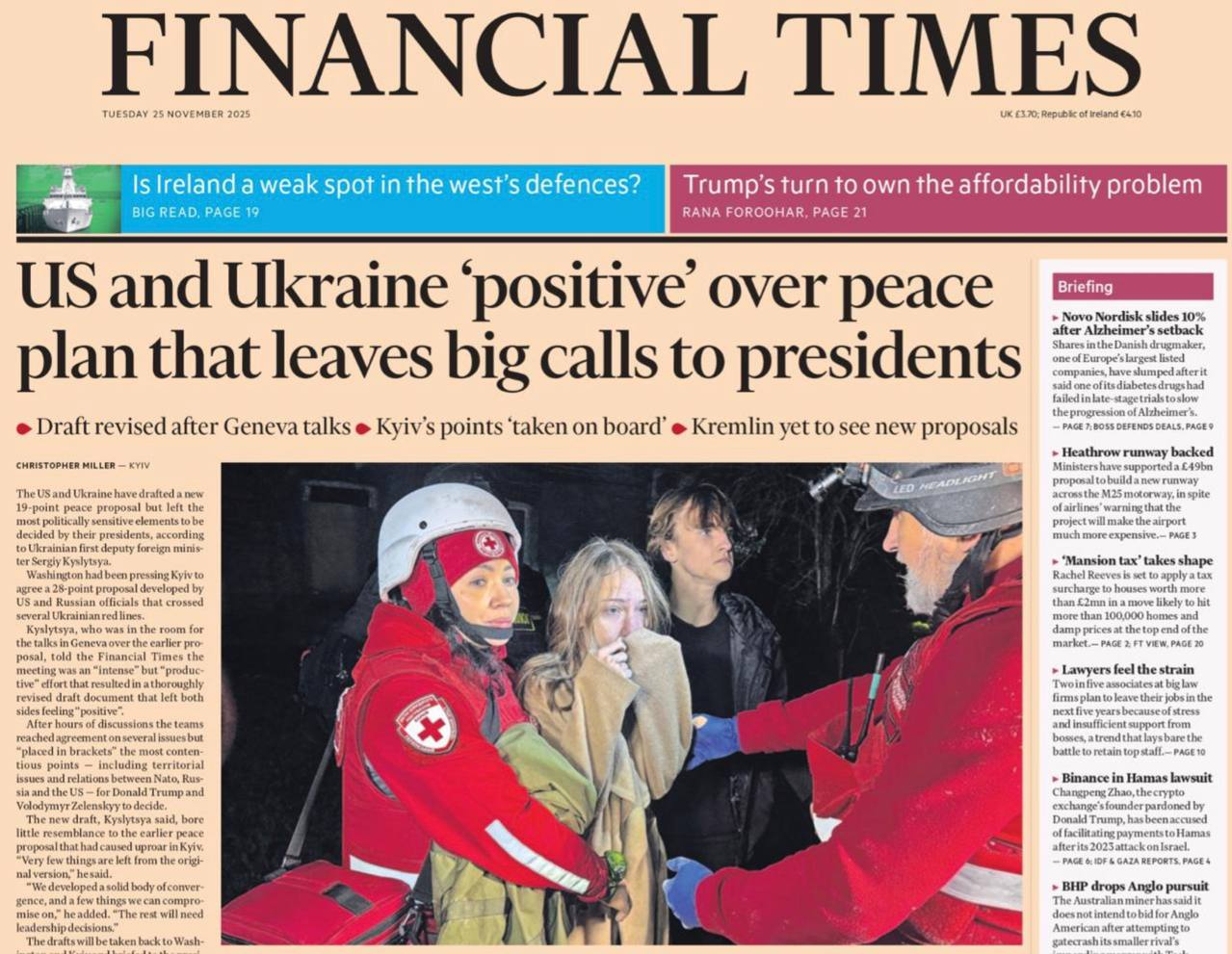 Владимир Корнилов: Целый ряд европейских газет сегодня выносит на первую полосу «сенсацию» о том, что «мирный план по Украине» якобы сократился с 28 до 19 пунктов