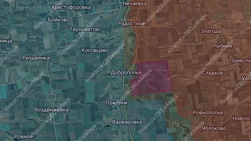 1. Доброполье. Продвижение наших войск в направлении восточной части нп