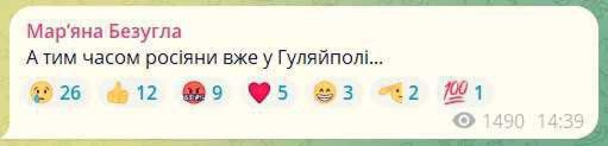 Дмитрий Стешин: Пани Безуглая доносит правду - наши уже в Гуляй-поле