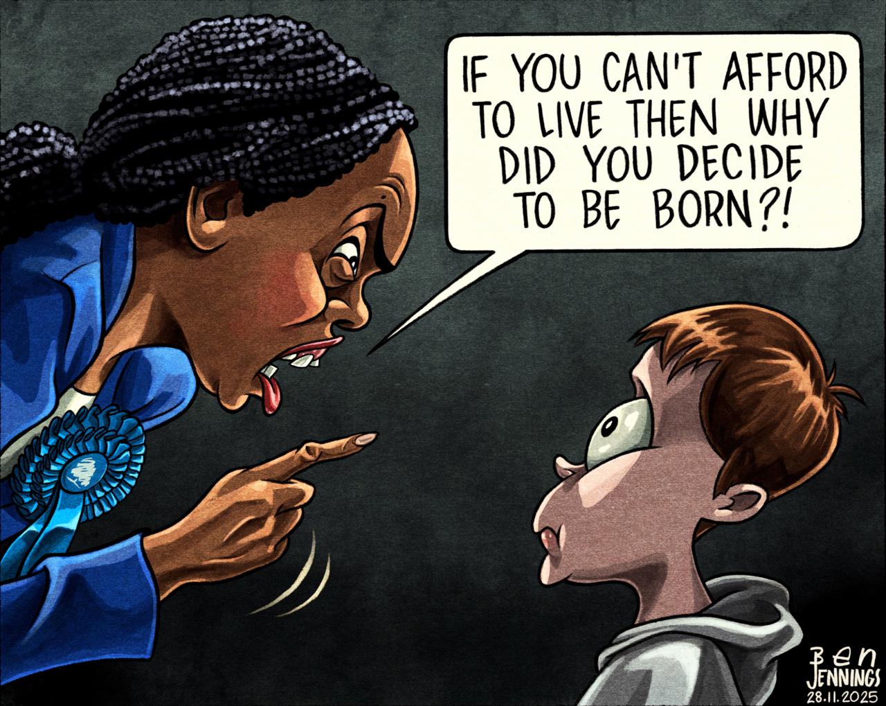 «Если ты не можешь позволить себе жить, то зачем ты решил родиться?» Так лейбористская The Guardian решила проиллюстрировать позицию лидера консерваторов Кеми Баденок во время парламентских дебатов по проекту бюджета на...
