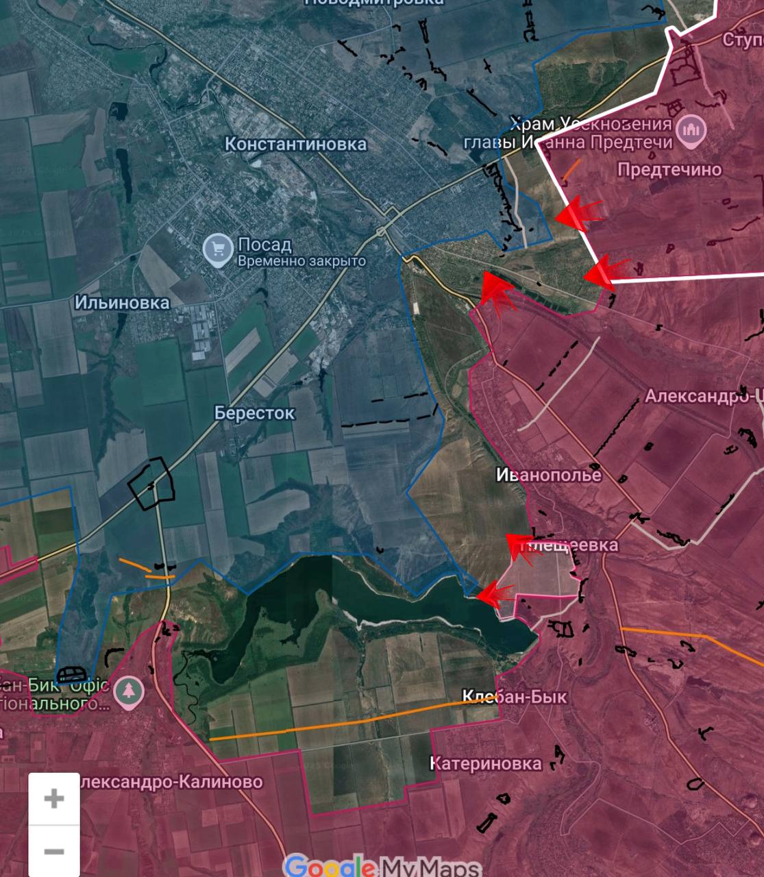 Обстановка на Константиновском направлении ( данные от @DnevnikDesantnika)