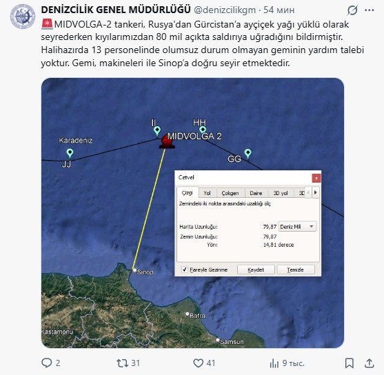 Новая террористическая атака на российский танкер в Черном море