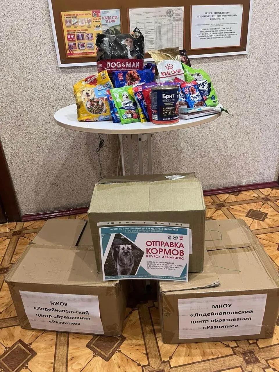Ленобласть отправила в Енакиево полторы тонны кормов для животных Ленобласть отправила в Енакиево полторы тонны кормов для животных