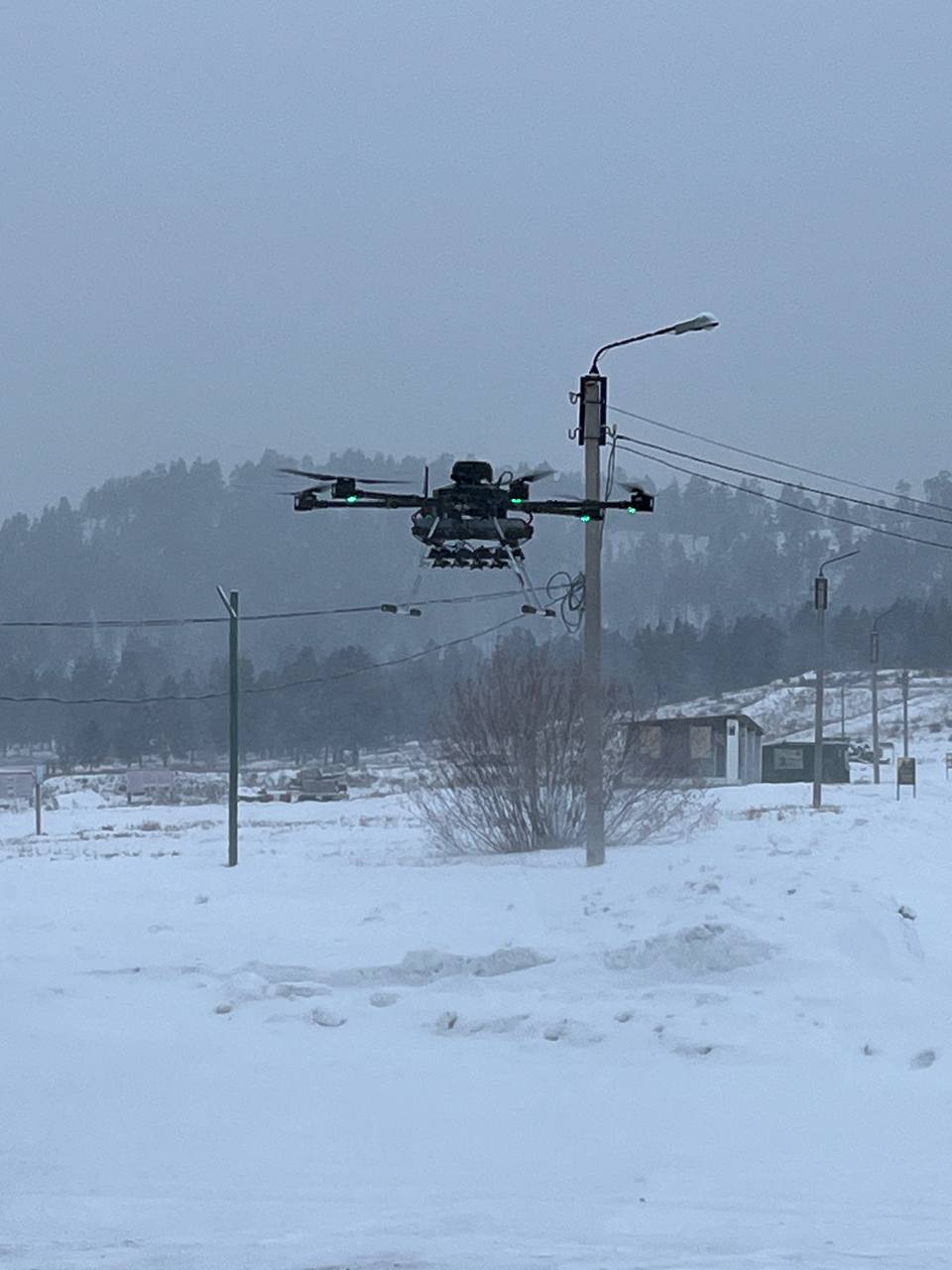 Облет еще одного тяжелого гексакоптера "Мангас" перед отправкой на фронт