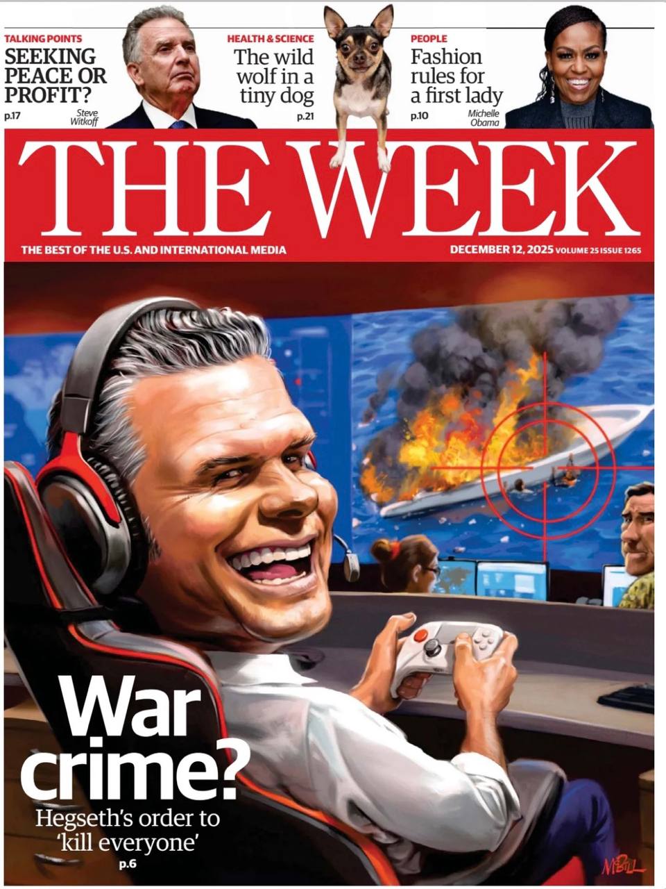 Владимир Корнилов: Американский еженедельник The Week задается вопросом, являются ли действия министра войны США Хегсета по отстрелу мирных венесуэльских рыбаков в Карибском море военным преступлением или нет