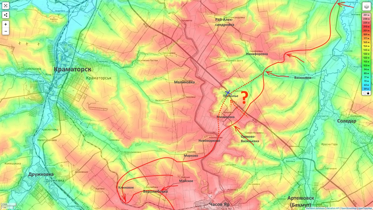 Юрий Подоляка: Краматорское направление на середину дня 07.12.25: Привольное