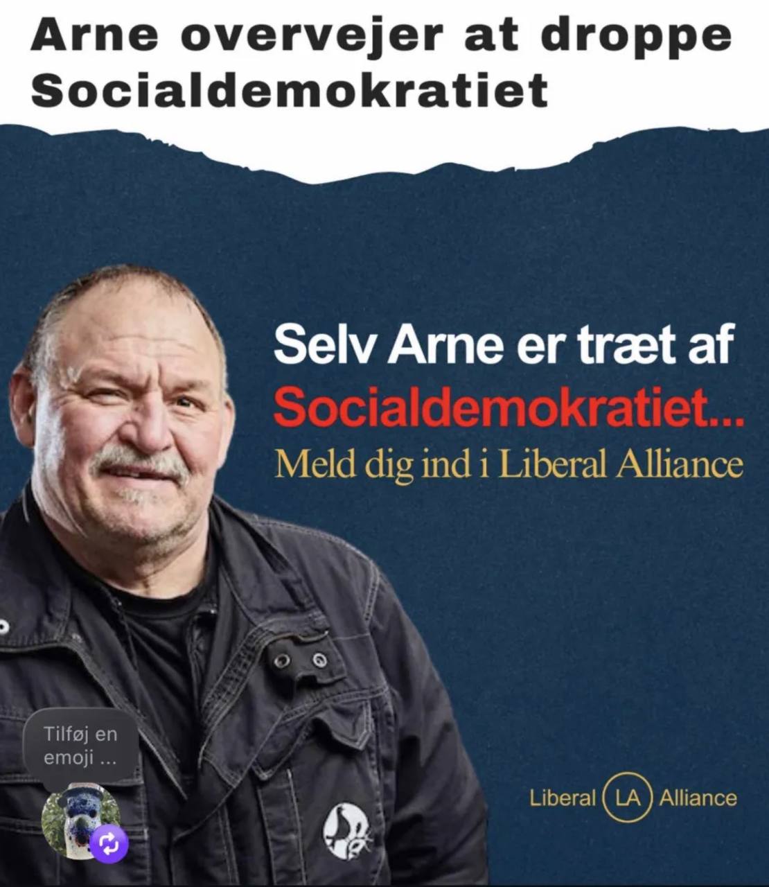 Владимир Корнилов: Главная новость сегодня в Дании - разрыв с правящей социал-демократической партией человека, изображенного на этом снимке