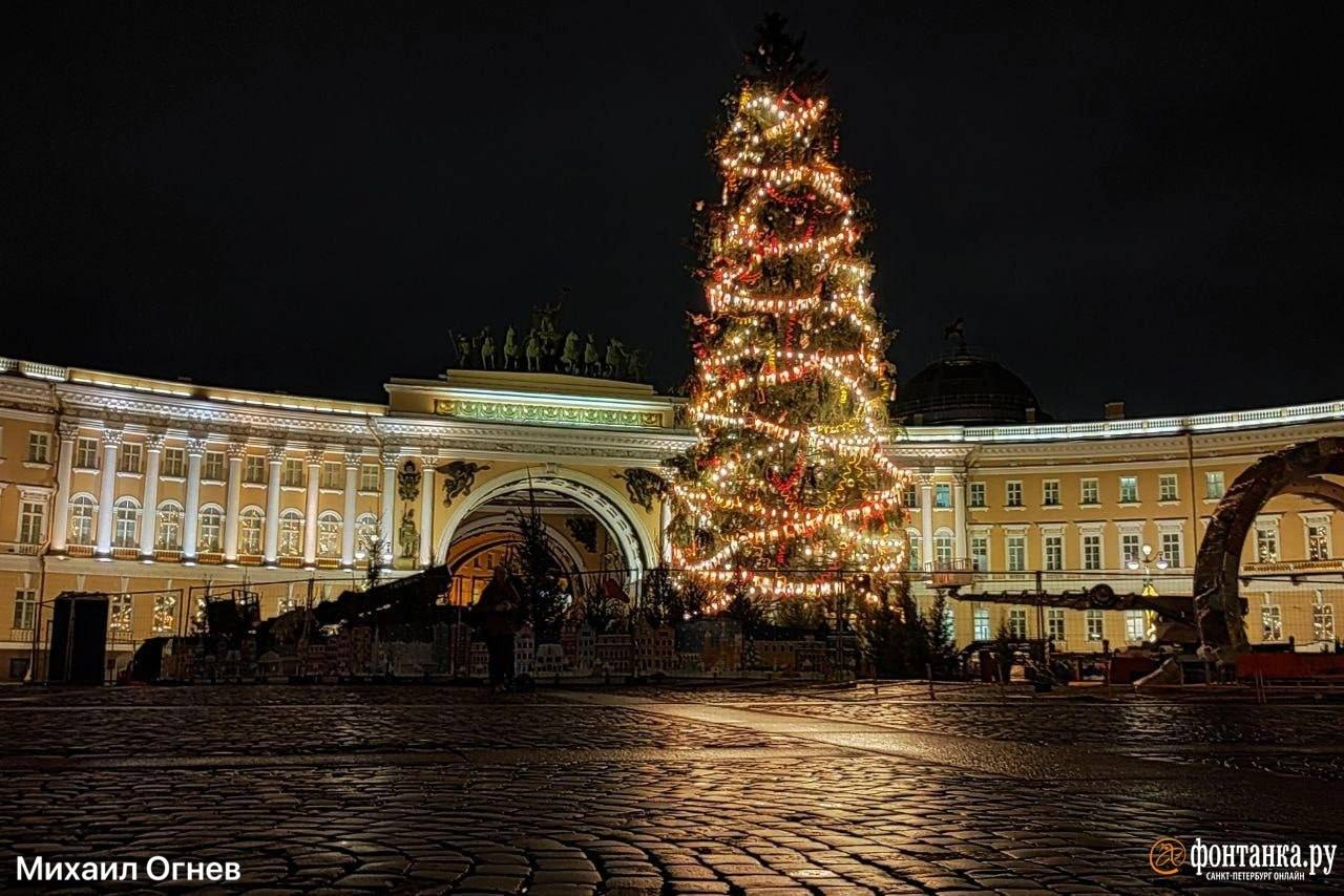 Главную ёлку Петербурга нарядили
