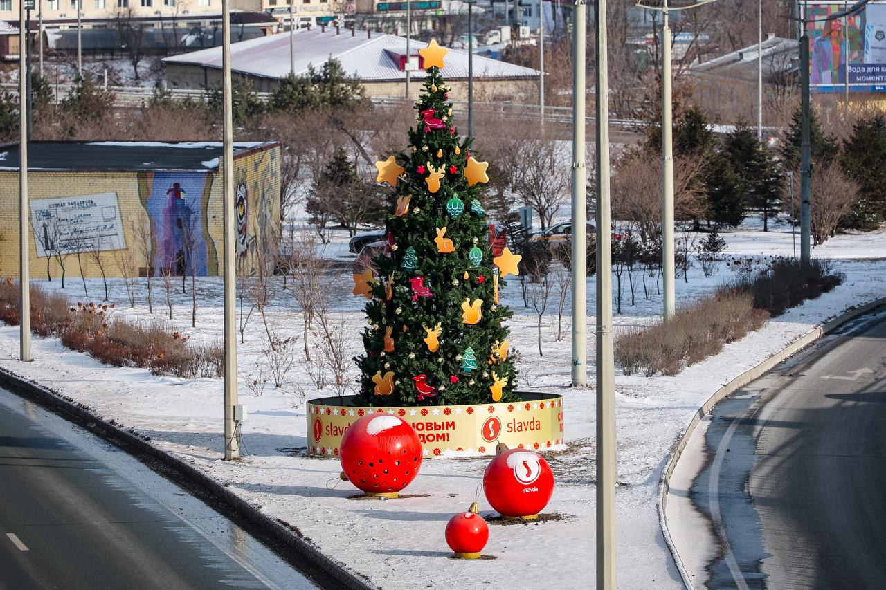 «Славда» подарила Владивостоку 8-метровую «Лесную сказку» к Новому году