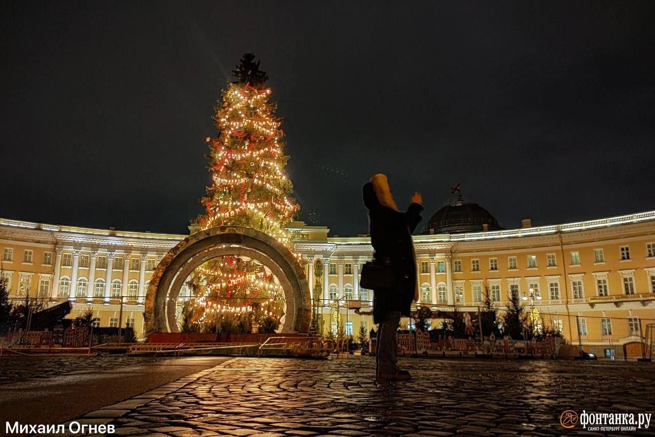 Главную ёлку Петербурга нарядили Главную ёлку Петербурга нарядили