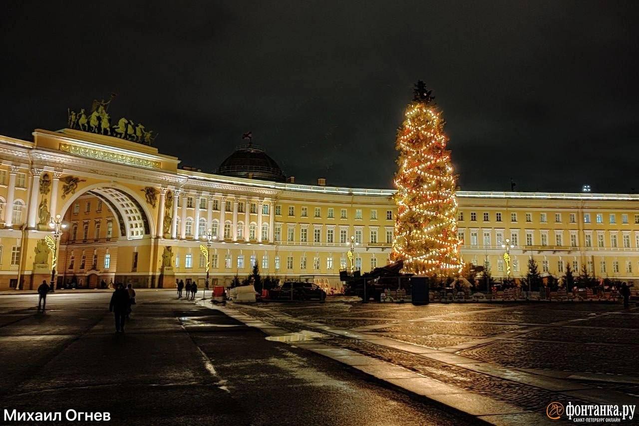 Главную ёлку Петербурга нарядили Главную ёлку Петербурга нарядили