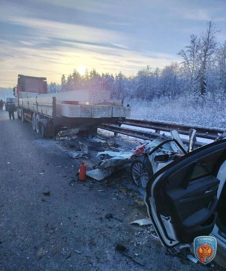 Два человека погибли в ДТП с грузовиком на трассе «Нева»