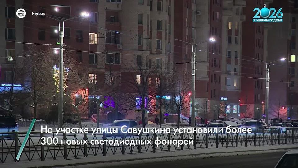 На двухкилометровом участке улицы Савушкина завершена масштабная модернизация наружного освещения